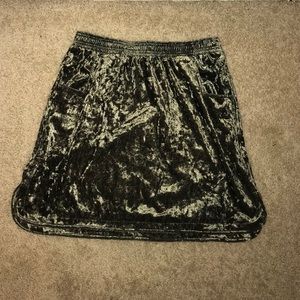 Grey Velvet Skirt